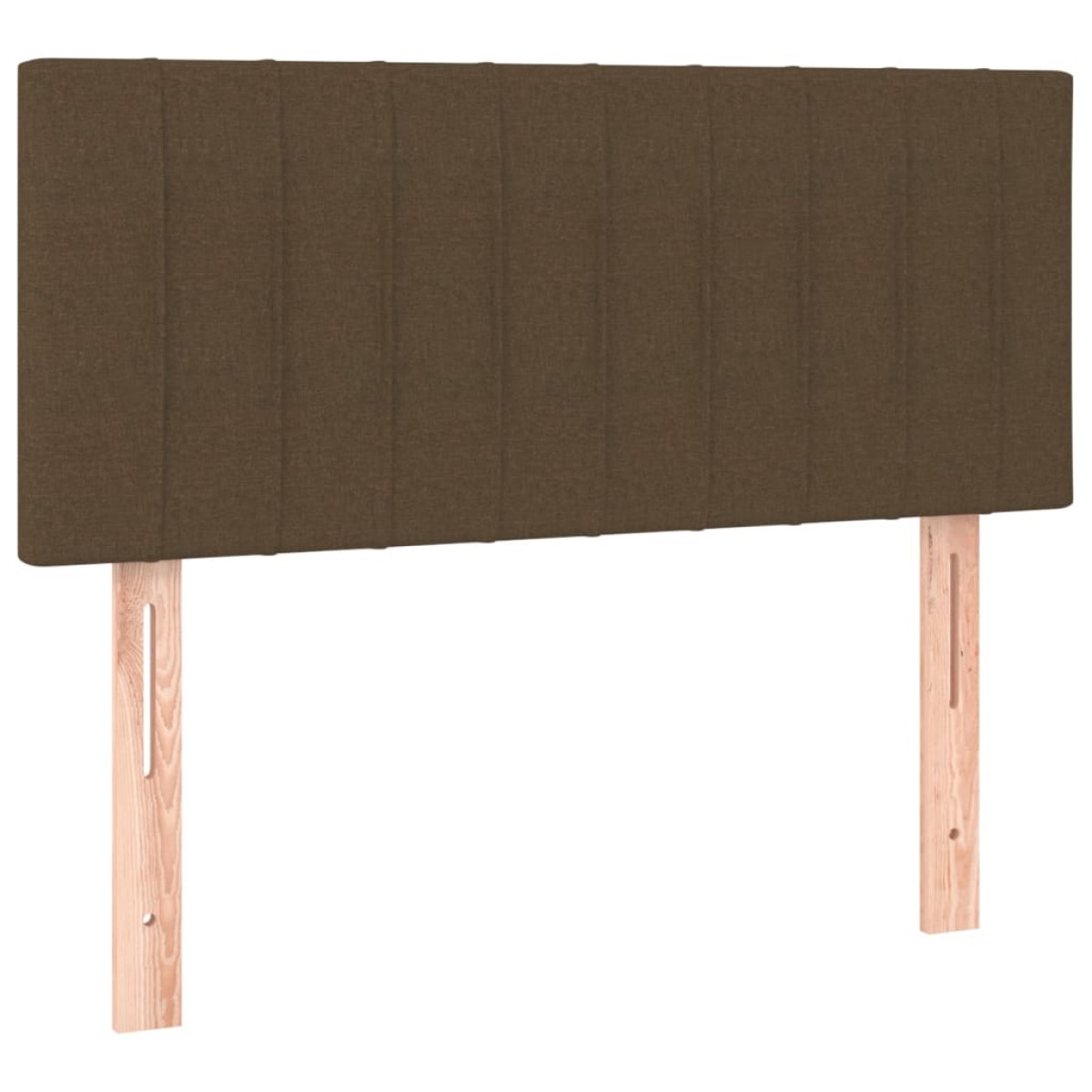 vidaXL Κρεβάτι Boxspring με Στρώμα & LED Σκ.Καφέ 100x200 εκ Υφασμάτινο