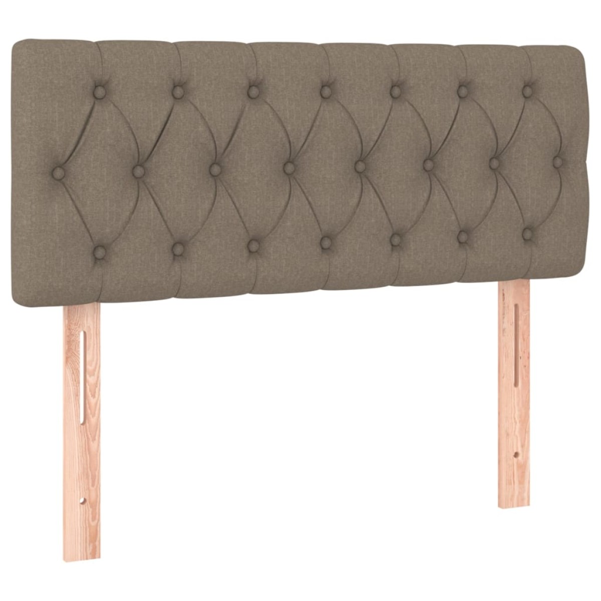 vidaXL Κρεβάτι Boxspring με Στρώμα & LED Taupe 120x200 εκ. Υφασμάτινο