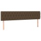 vidaXL Κρεβάτι Boxspring με Στρώμα & LED Σκ.Καφέ 180x200εκ. Υφασμάτινο