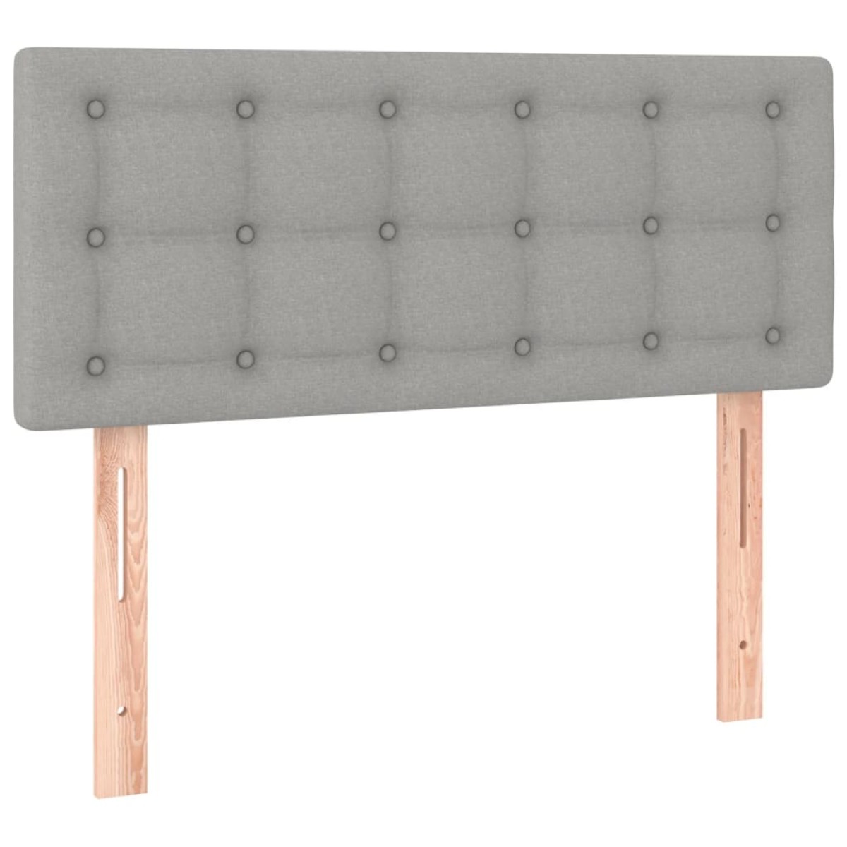 vidaXL Κρεβάτι Boxspring με Στρώμα & LED Αν.Γκρι 100x200 εκ Υφασμάτινο