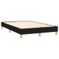 vidaXL Κρεβάτι Boxspring με Στρώμα & LED Μαύρο 120x200 εκ. Υφασμάτινο