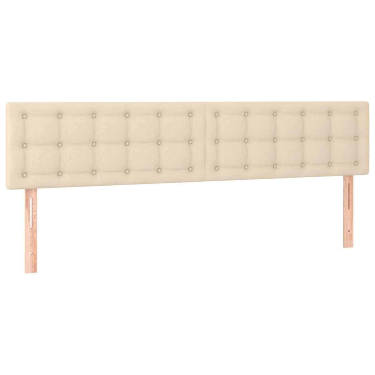 vidaXL Κρεβάτι Boxspring με Στρώμα & LED Κρεμ 160x200 εκ. Υφασμάτινο