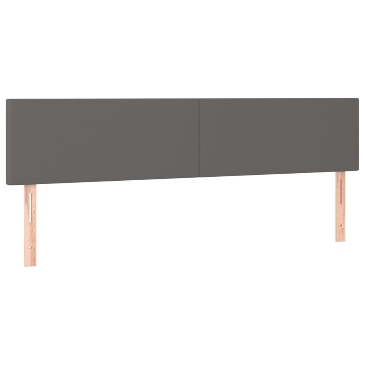 vidaXL Κρεβάτι Boxspring με Στρώμα & LED Γκρι 180x200 εκ. Συνθ. Δέρμα