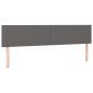vidaXL Κρεβάτι Boxspring με Στρώμα & LED Γκρι 180x200 εκ. Συνθ. Δέρμα