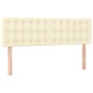 vidaXL Κρεβάτι Boxspring με Στρώμα & LED Κρεμ 140x200 εκ. Συνθ. Δέρμα