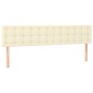 vidaXL Κρεβάτι Boxspring με Στρώμα & LED Κρεμ 160x200 εκ. Συνθ. Δέρμα