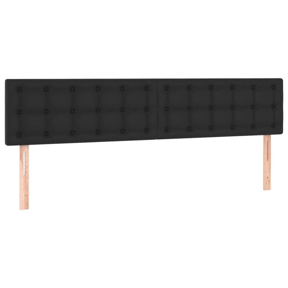 vidaXL Κρεβάτι Boxspring με Στρώμα & LED Μαύρο 180x200 εκ. Συνθ. Δέρμα