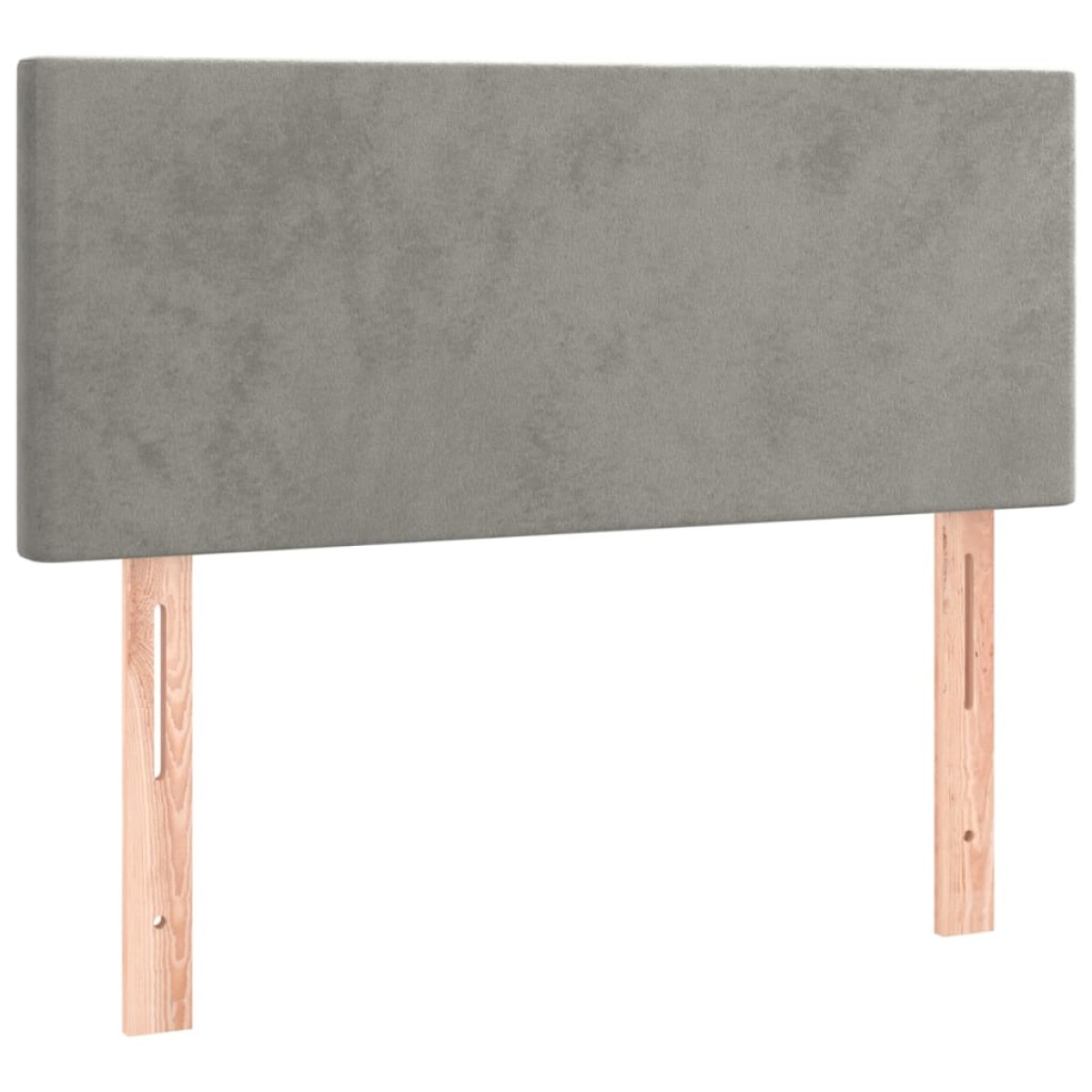 vidaXL Κρεβάτι Boxspring με Στρώμα & LED Αν.Γκρι 90x200 εκ. Βελούδινο