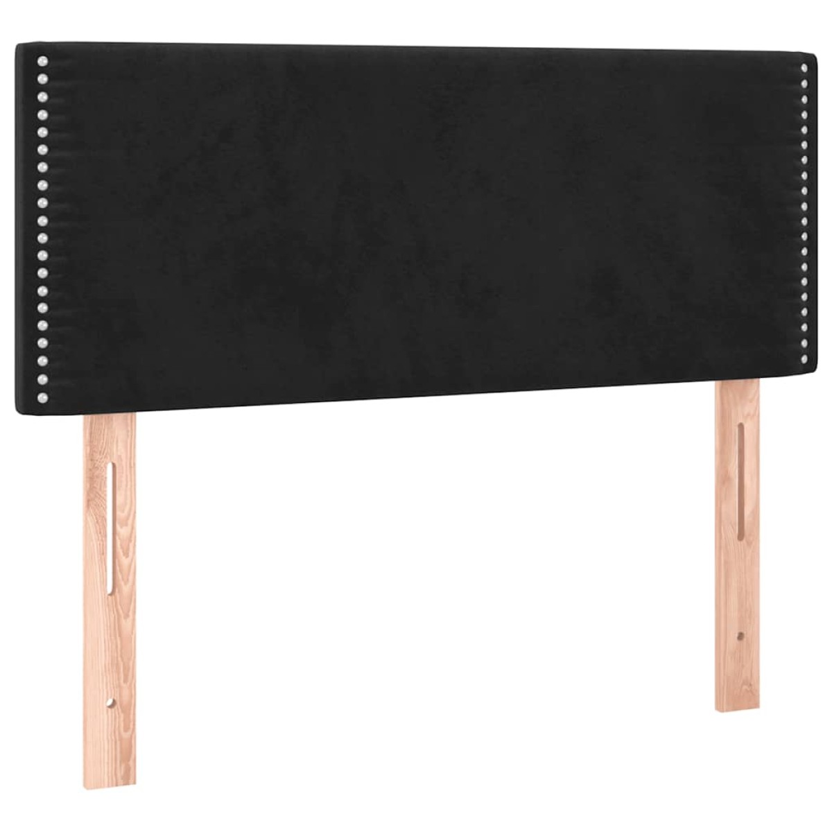 vidaXL Κρεβάτι Boxspring με Στρώμα & LED Μαύρο 120x200 εκ. Βελούδινο