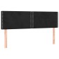 vidaXL Κρεβάτι Boxspring με Στρώμα & LED Μαύρο 140x200 εκ. Βελούδινο