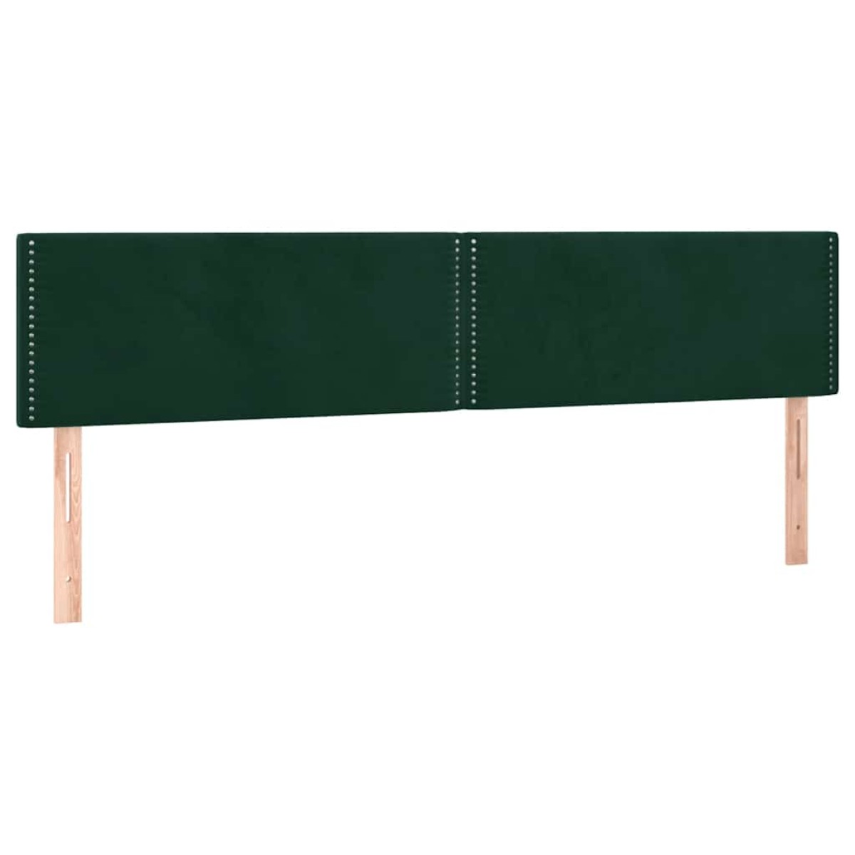 vidaXL Κρεβάτι Boxspring με Στρώμα & LED Σκ. Πράσινο 180x200εκ Βελούδο