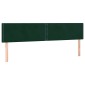 vidaXL Κρεβάτι Boxspring με Στρώμα & LED Σκ. Πράσινο 180x200εκ Βελούδο