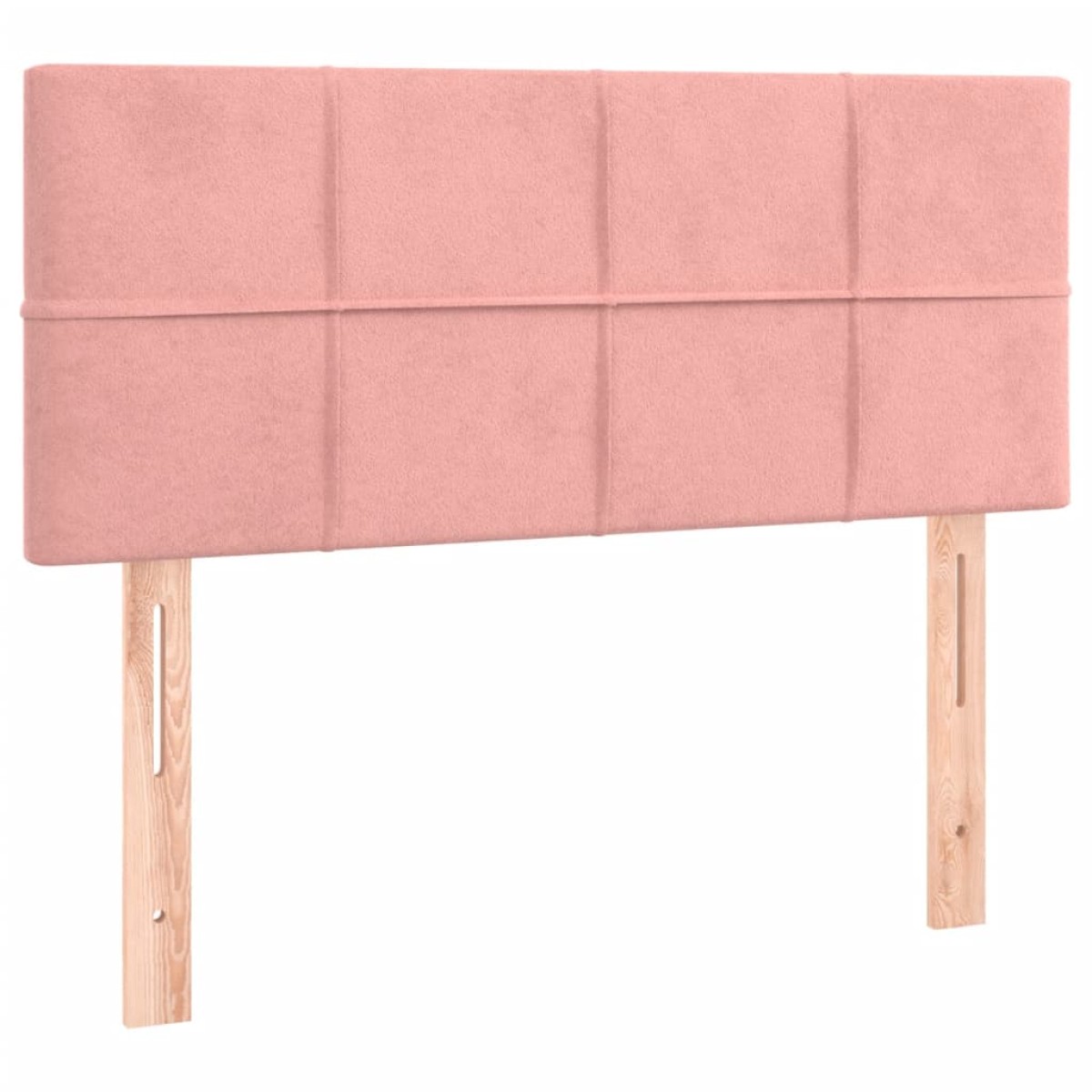 vidaXL Κρεβάτι Boxspring με Στρώμα & LED Ροζ 90x200 εκ. Βελούδινο