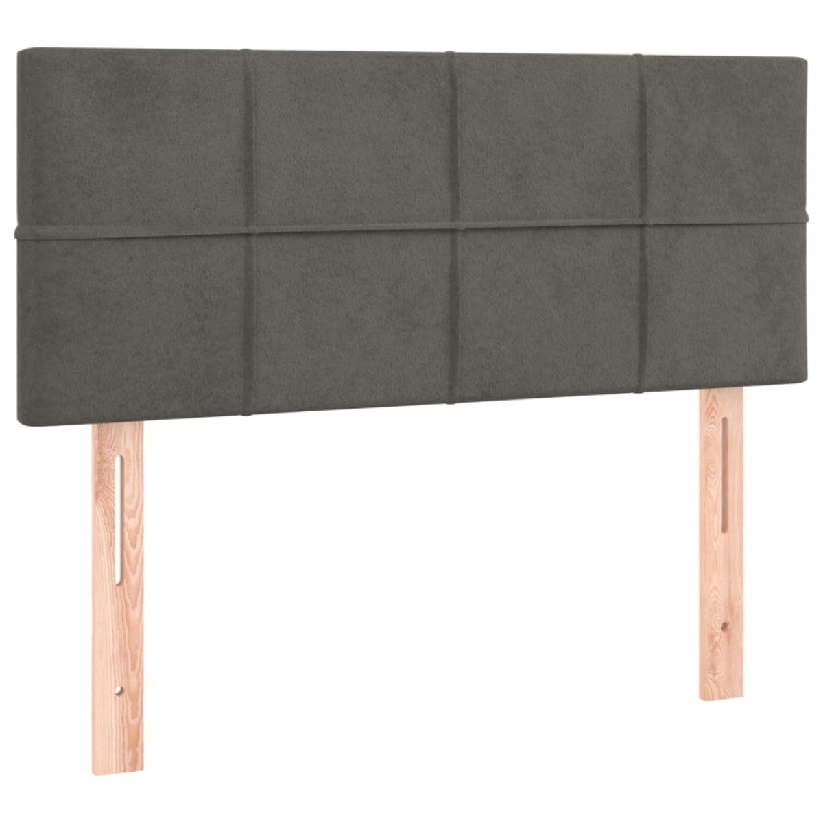 vidaXL Κρεβάτι Boxspring με Στρώμα & LED Σκ. Γκρι 100x200εκ. Βελούδινο