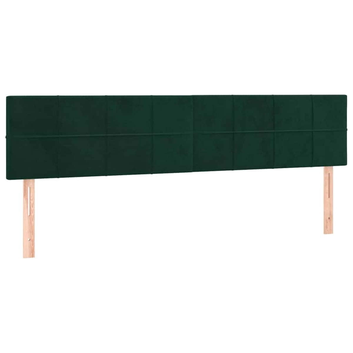 vidaXL Κρεβάτι Boxspring με Στρώμα & LED Σκ. Πράσινο 160x200εκ Βελούδο
