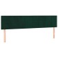 vidaXL Κρεβάτι Boxspring με Στρώμα & LED Σκ. Πράσινο 160x200εκ Βελούδο