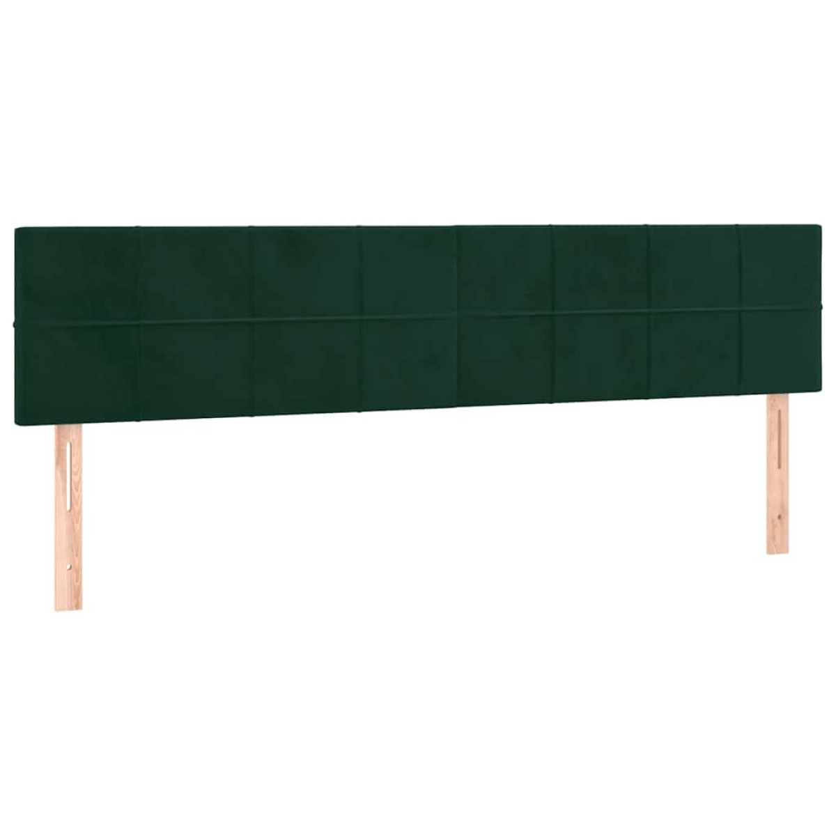 vidaXL Κρεβάτι Boxspring με Στρώμα & LED Σκ. Πράσινο 180x200εκ Βελούδο