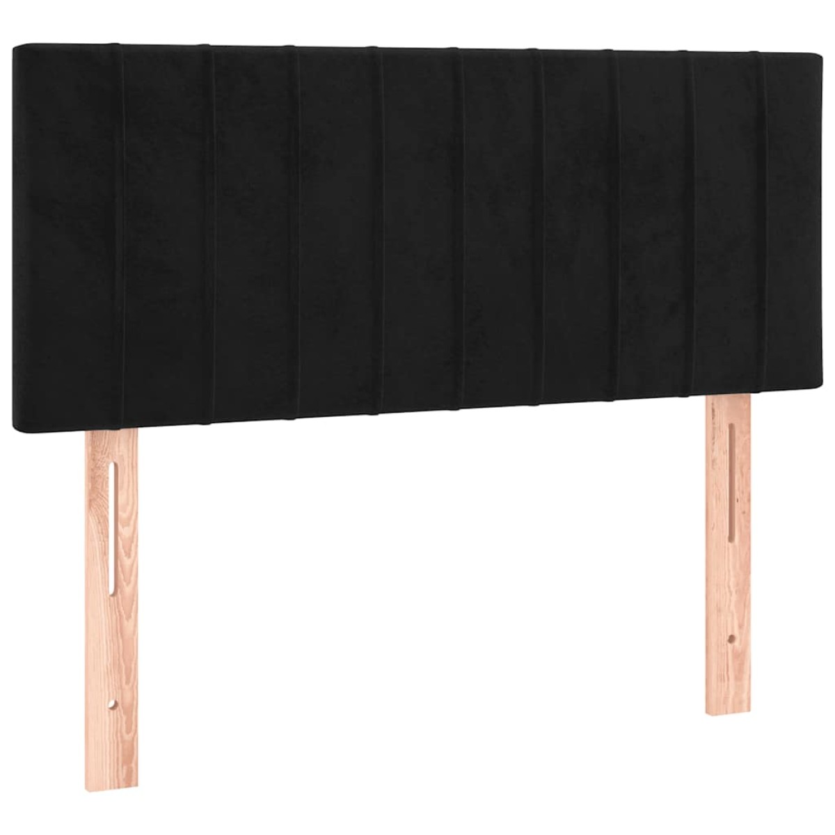 vidaXL Κρεβάτι Boxspring με Στρώμα & LED Μαύρο 120x200 εκ. Βελούδινο