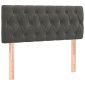 vidaXL Κρεβάτι Boxspring με Στρώμα & LED Σκ. Γκρι 120x200εκ. Βελούδινο