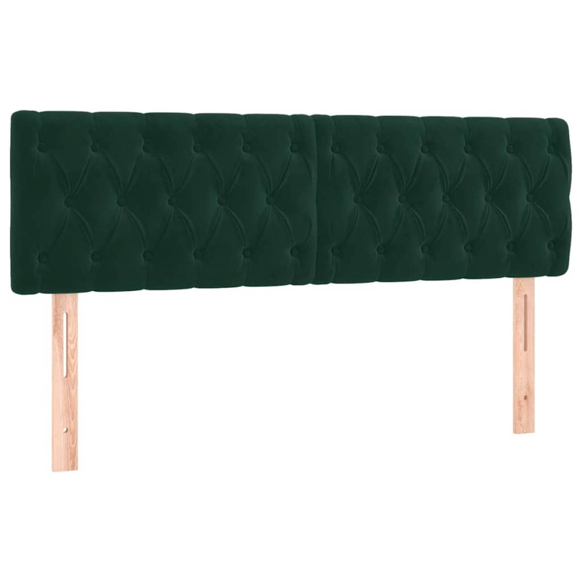 vidaXL Κρεβάτι Boxspring με Στρώμα & LED Σκ. Πράσινο 160x200εκ Βελούδο