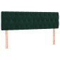 vidaXL Κρεβάτι Boxspring με Στρώμα & LED Σκ. Πράσινο 160x200εκ Βελούδο