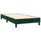 vidaXL Κρεβάτι Boxspring με Στρώμα & LED Σκ. Πράσινο 80x200 εκ Βελούδο