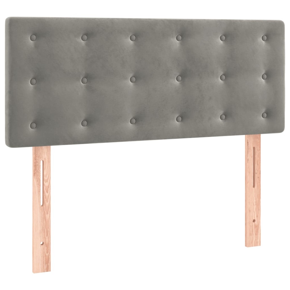 vidaXL Κρεβάτι Boxspring με Στρώμα & LED Αν.Γκρι 90x200 εκ. Βελούδινο