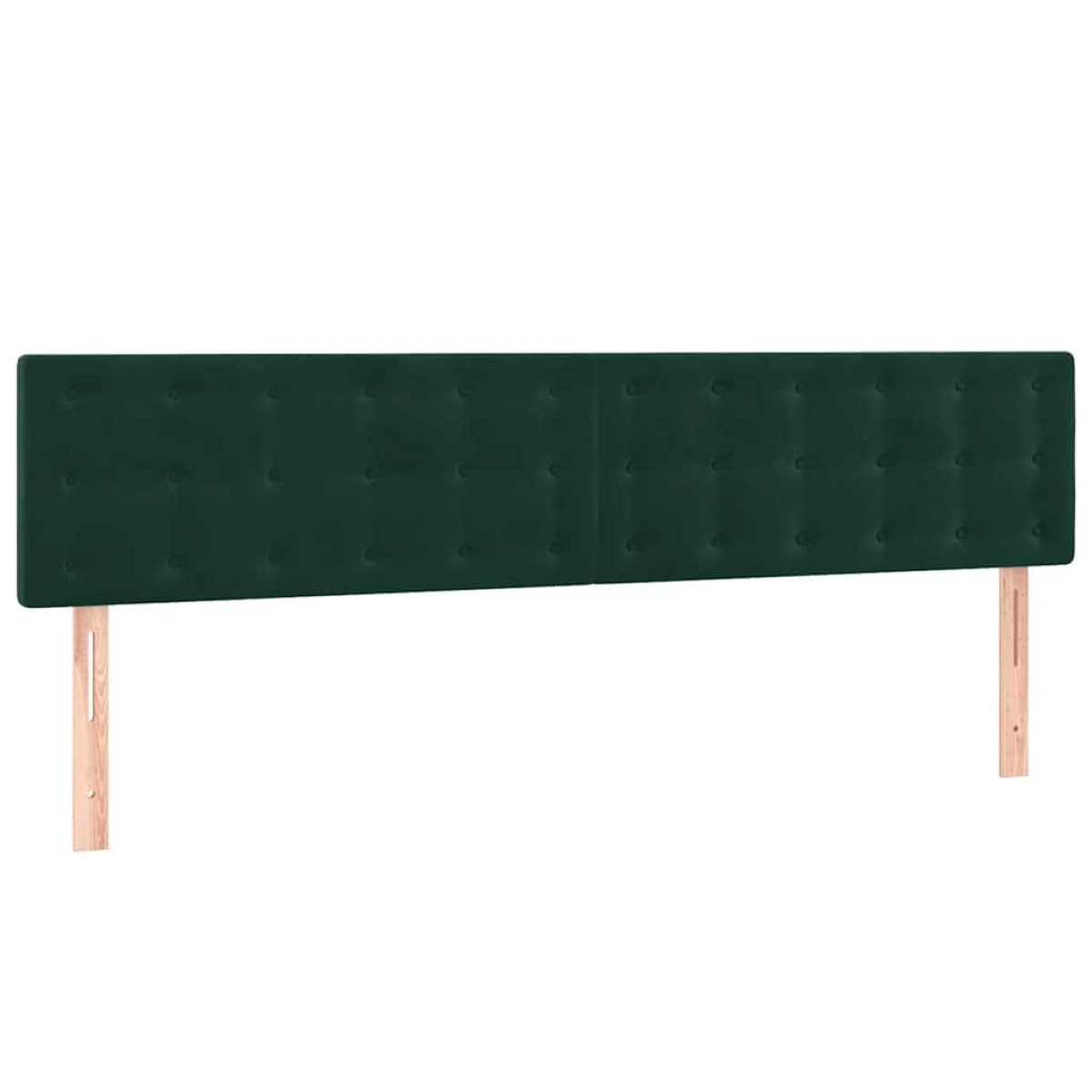 vidaXL Κρεβάτι Boxspring με Στρώμα & LED Σκ. Πράσινο 180x200εκ Βελούδο
