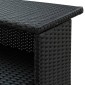 vidaXL Τραπέζι Μπαρ Κήπου Μαύρο 120x55x110 εκ. από Συνθετικό Ρατάν