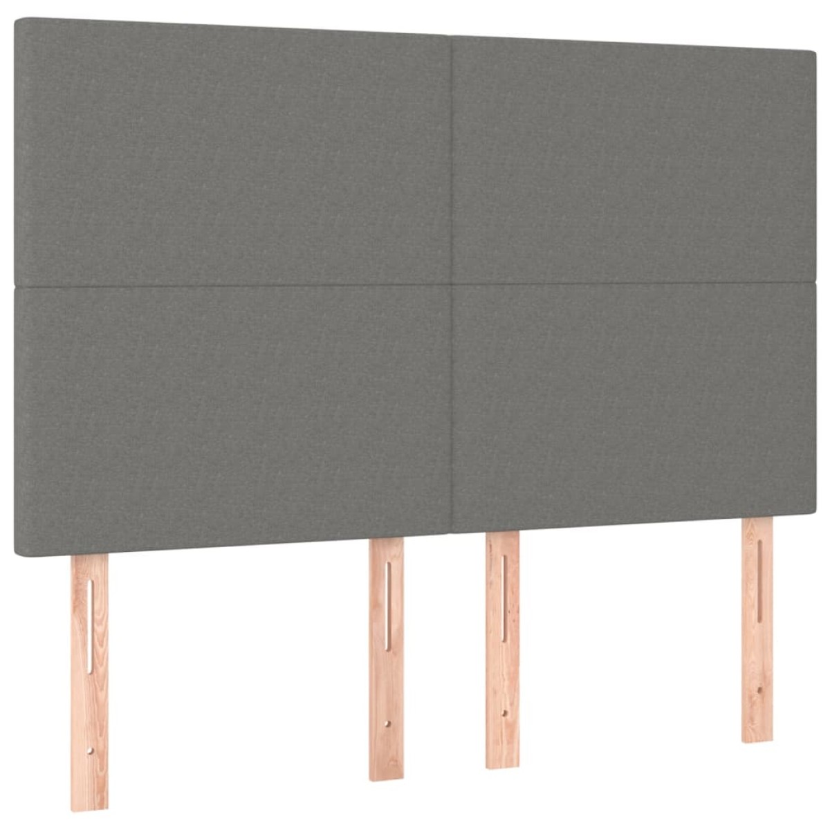 vidaXL Κρεβάτι Boxspring με Στρώμα & LED Σκ.Γκρι 140x200 εκ Υφασμάτινο