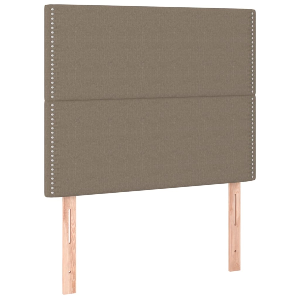 vidaXL Κρεβάτι Boxspring με Στρώμα & LED Taupe 120x200 εκ. Υφασμάτινο