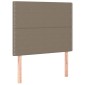 vidaXL Κρεβάτι Boxspring με Στρώμα & LED Taupe 120x200 εκ. Υφασμάτινο