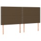 vidaXL Κρεβάτι Boxspring με Στρώμα & LED Σκ.Καφέ 180x200εκ. Υφασμάτινο