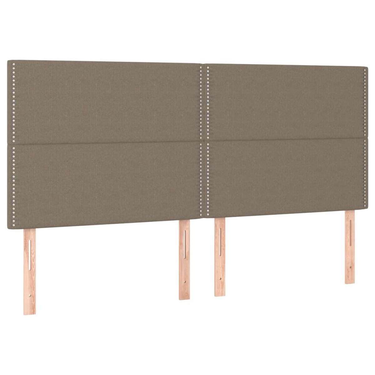 vidaXL Κρεβάτι Boxspring με Στρώμα & LED Taupe 180x200 εκ. Υφασμάτινο
