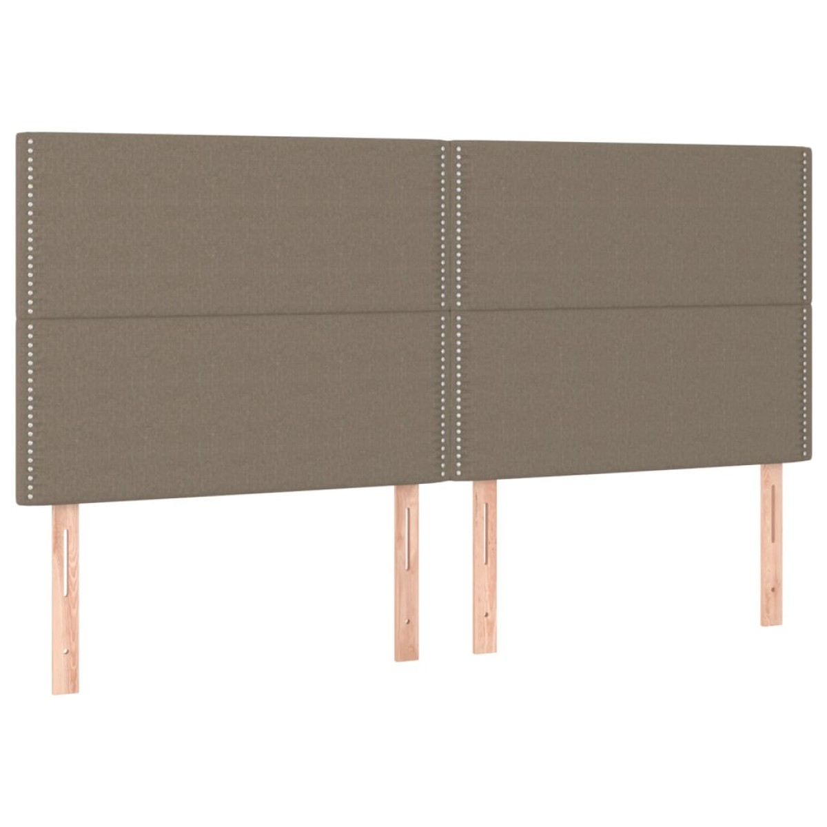 vidaXL Κρεβάτι Boxspring με Στρώμα & LED Taupe 200x200 εκ. Υφασμάτινο