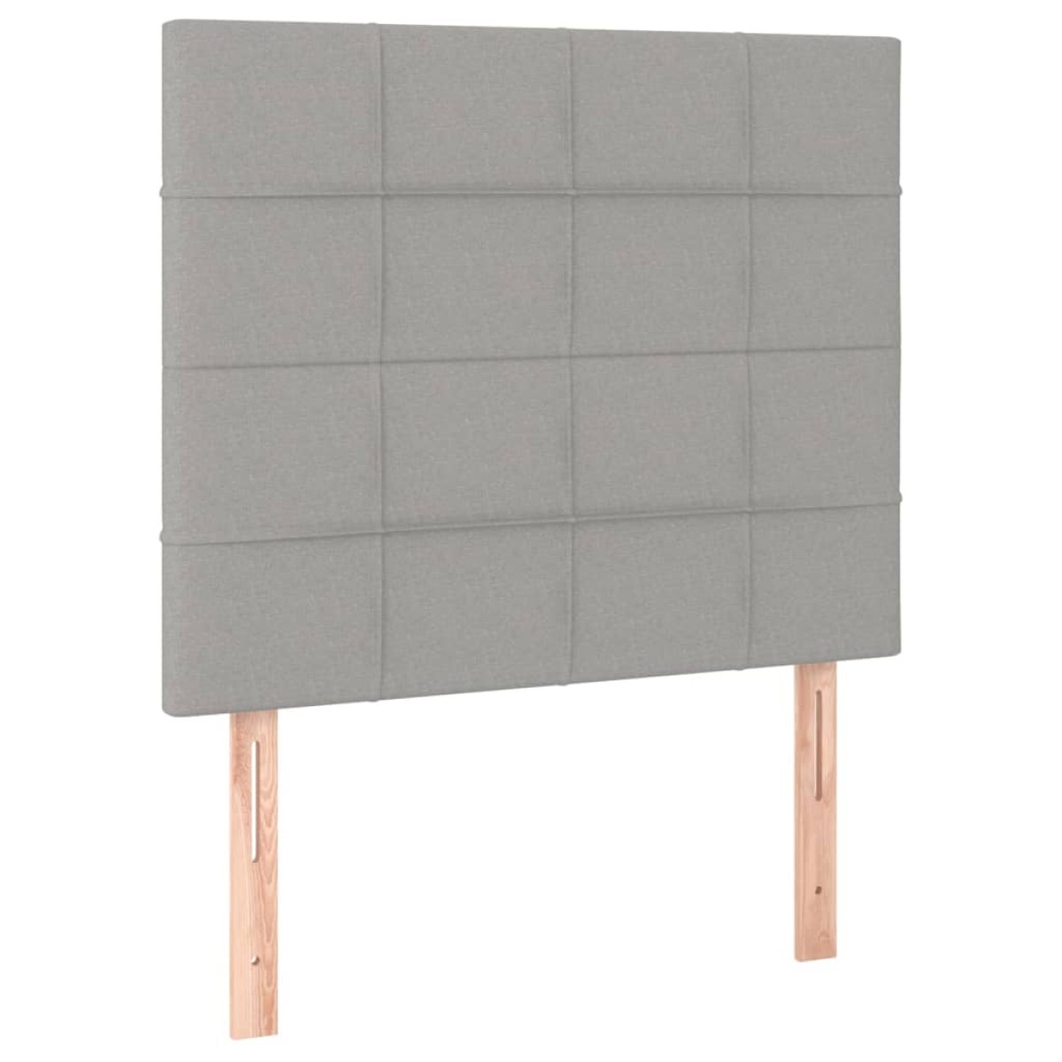 vidaXL Κρεβάτι Boxspring με Στρώμα & LED Αν.Γκρι 90x190 εκ. Υφασμάτινο