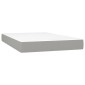 vidaXL Κρεβάτι Boxspring με Στρώμα & LED Αν.Γκρι 120x200 εκ Υφασμάτινο