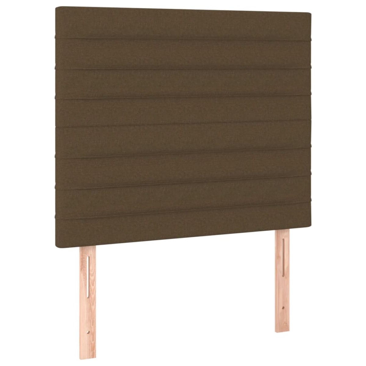 vidaXL Κρεβάτι Boxspring με Στρώμα & LED Σκ.Καφέ 80x200 εκ. Υφασμάτινο