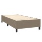 vidaXL Κρεβάτι Boxspring με Στρώμα & LED Taupe 80x200 εκ. Υφασμάτινο