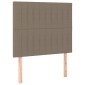 vidaXL Κρεβάτι Boxspring με Στρώμα & LED Taupe 80x200 εκ. Υφασμάτινο