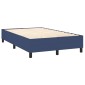 vidaXL Κρεβάτι Boxspring με Στρώμα & LED Μπλε 120x200 εκ. Υφασμάτινο