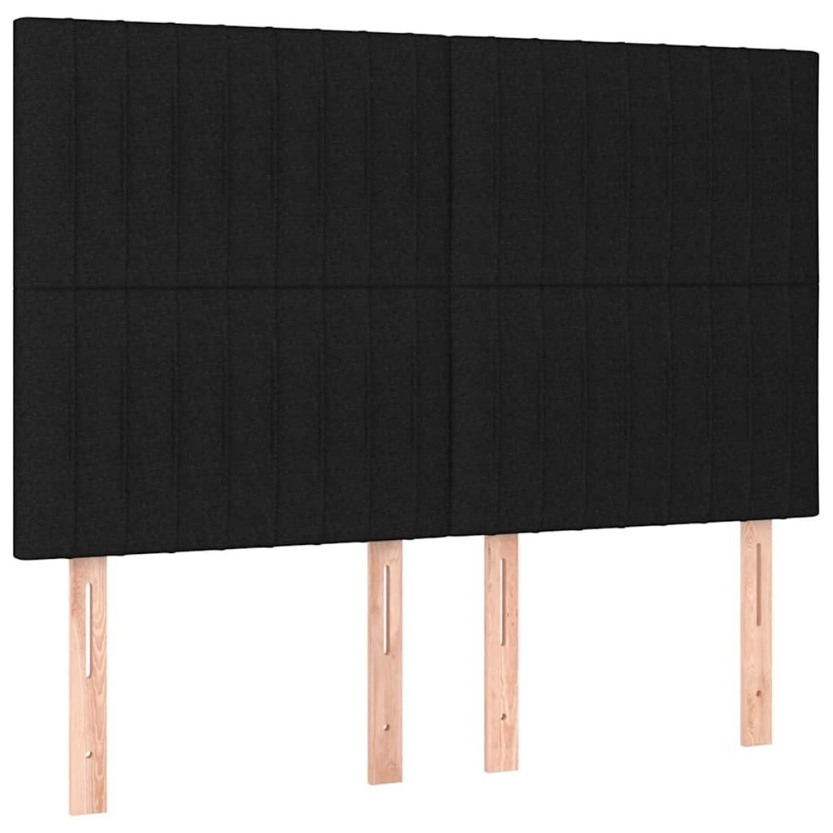 vidaXL Κρεβάτι Boxspring με Στρώμα & LED Μαύρο 140x200 εκ. Υφασμάτινο