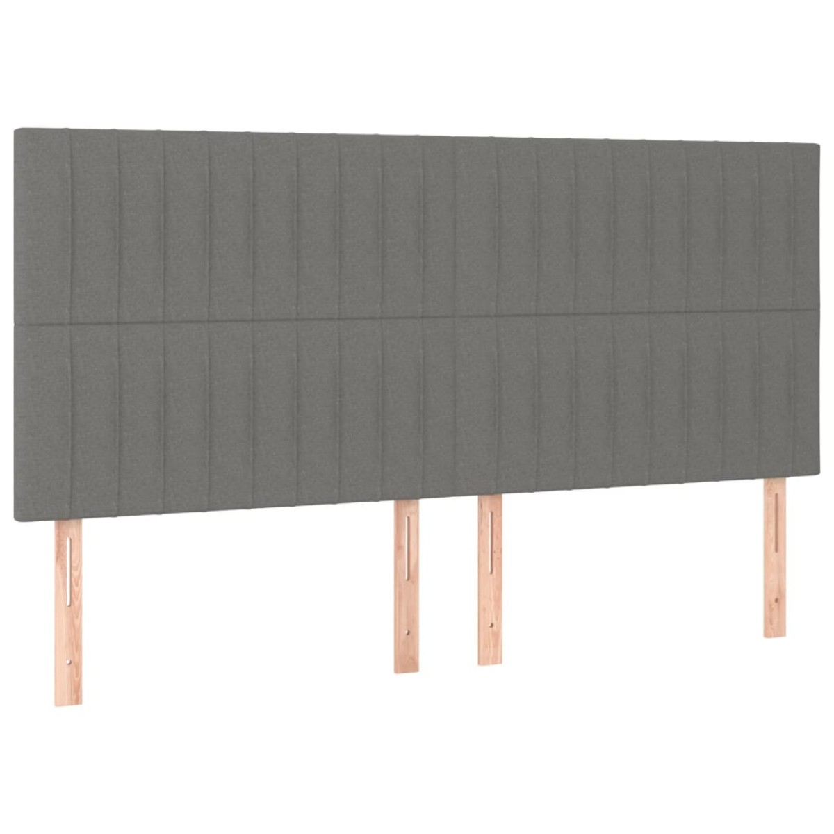 vidaXL Κρεβάτι Boxspring με Στρώμα & LED Σκ.Γκρι 160x200 εκ Υφασμάτινο