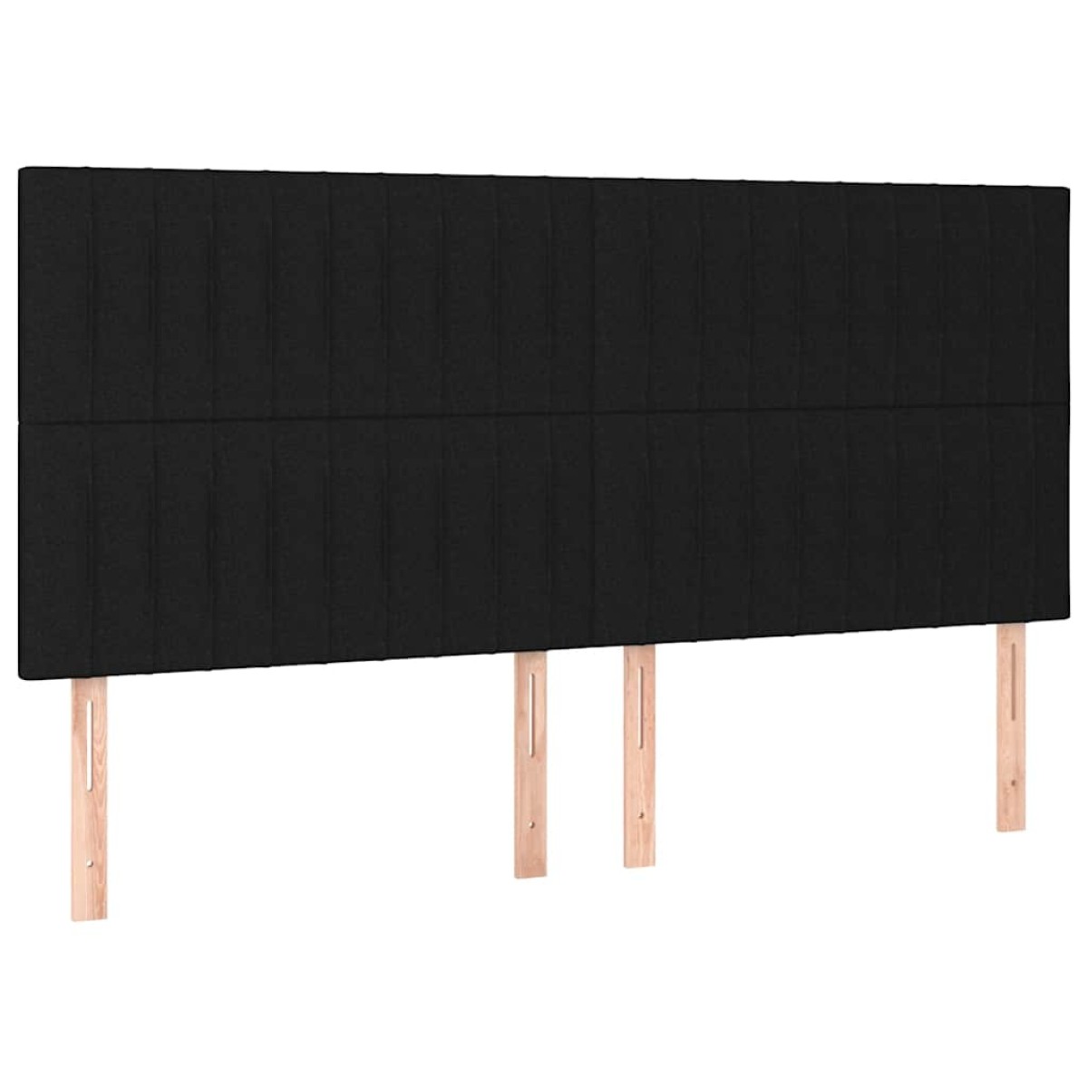 vidaXL Κρεβάτι Boxspring με Στρώμα & LED Μαύρο 180x200 εκ. Υφασμάτινο