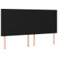 vidaXL Κρεβάτι Boxspring με Στρώμα & LED Μαύρο 180x200 εκ. Υφασμάτινο