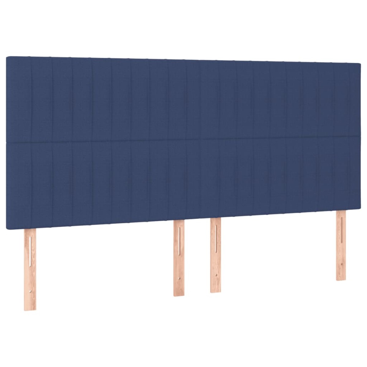 vidaXL Κρεβάτι Boxspring με Στρώμα & LED Μπλε 200x200 εκ. Υφασμάτινο
