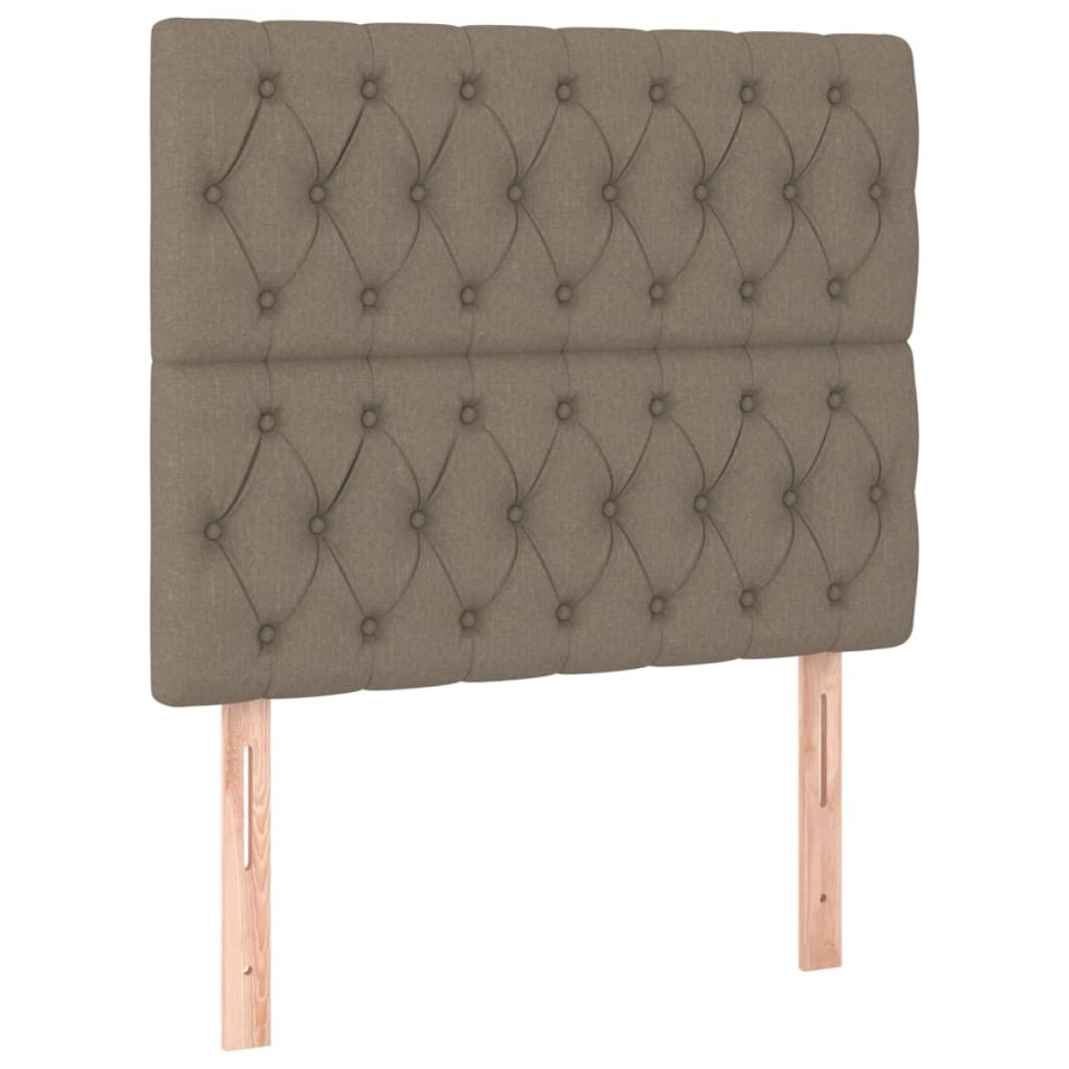 vidaXL Κρεβάτι Boxspring με Στρώμα & LED Taupe 120x200 εκ. Υφασμάτινο