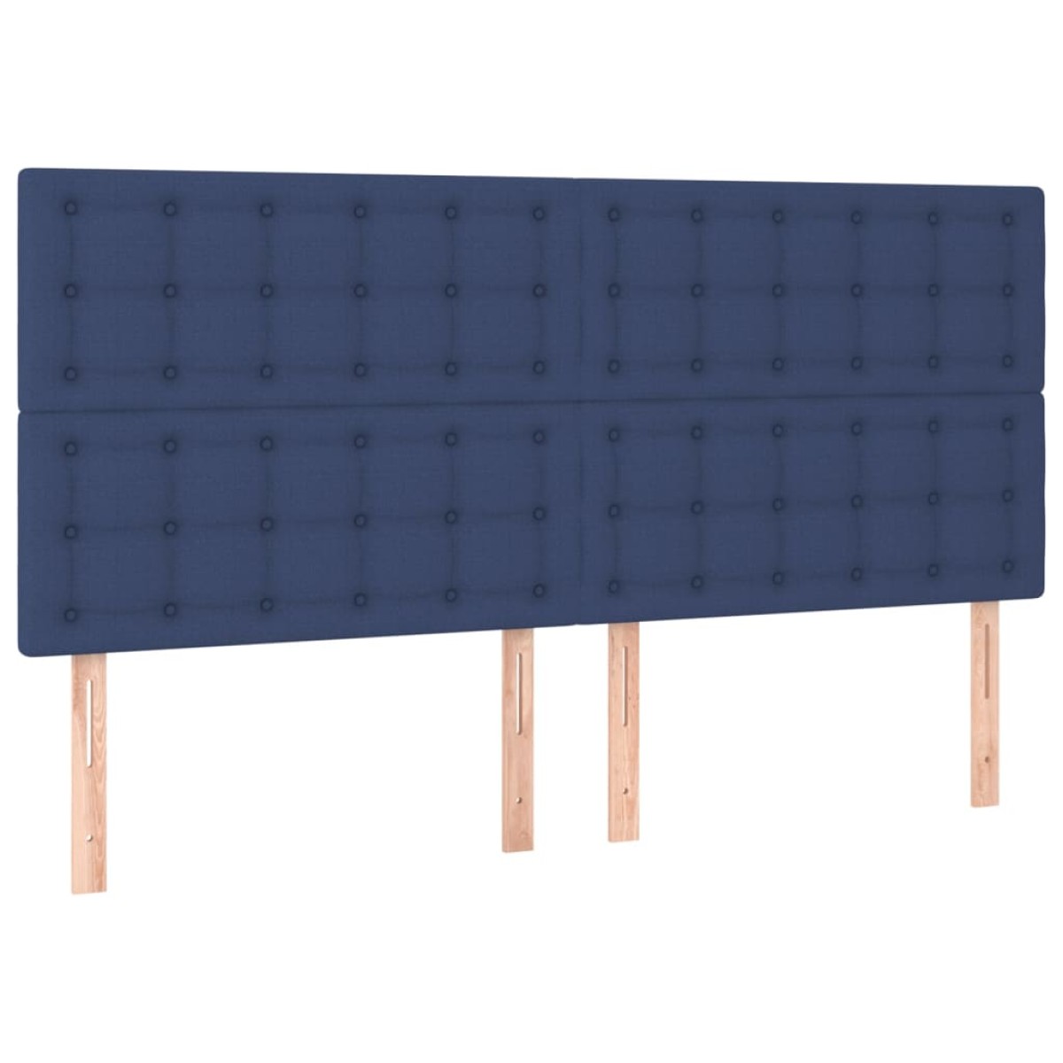 vidaXL Κρεβάτι Boxspring με Στρώμα & LED Μπλε 160x200 εκ. Υφασμάτινο