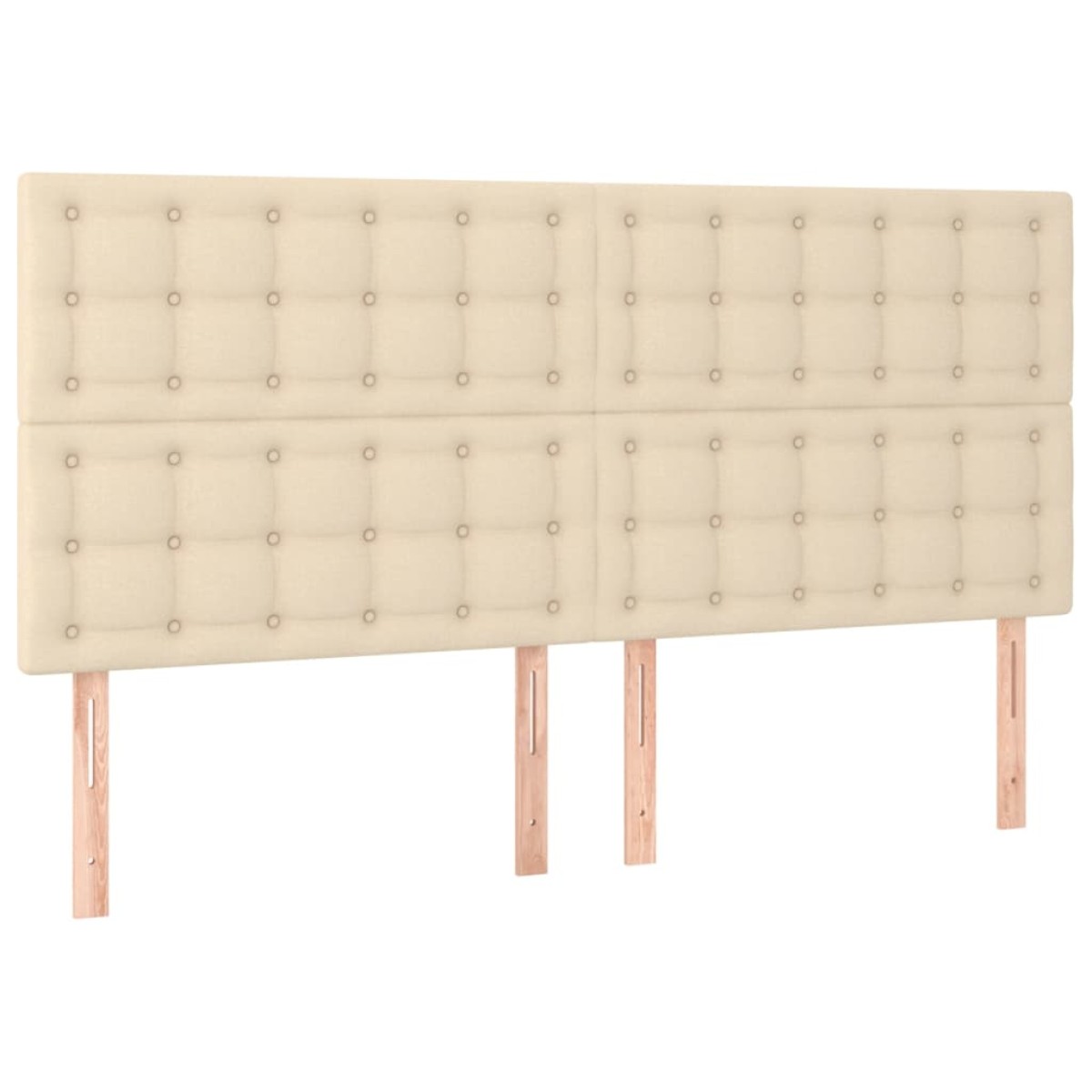 vidaXL Κρεβάτι Boxspring με Στρώμα & LED Κρεμ 180x200 εκ. Υφασμάτινο