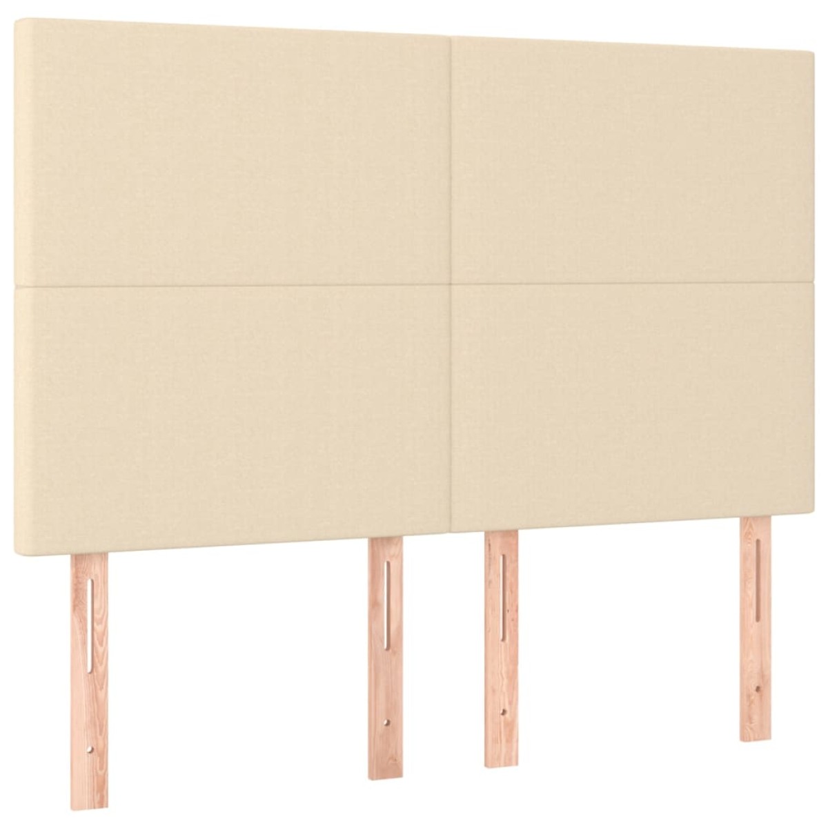 vidaXL Κρεβάτι Boxspring με Στρώμα & LED Κρεμ 140x190 εκ. Υφασμάτινο